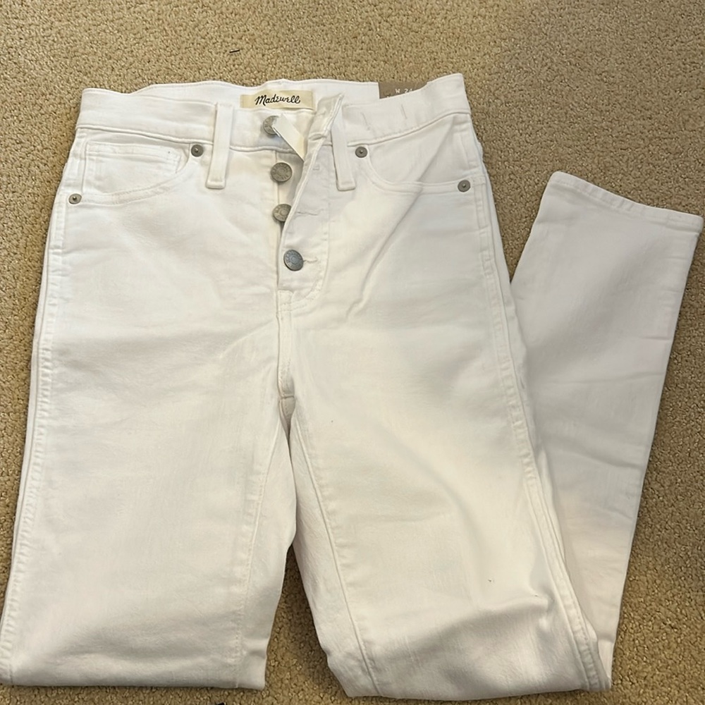 Madewell White Skinny Jeans - 24